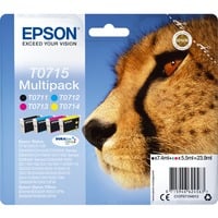 Epson Multipack 4-colours T0715 DURABrite Ultra Ink, Inchiostro Resa standard, Nero, Ciano, Magenta, Giallo, 7,4 ml, 5,5 ml, 1 pz, Confezione multipla