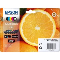 Epson Oranges Multipack 5-colours 33 Claria Premium Ink Resa standard, Inchiostro a base di pigmento, Inchiostro colorato, 6,4 ml, 4,5 ml, 1 pz