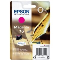 Epson Pen and crossword Singlepack Magenta 16 DURABrite Ultra Ink, Inchiostro Resa standard, Magenta, Inchiostro a base di pigmento, 3,1 ml, 1 pz, 165 pagine