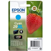 Epson Strawberry Cartuccia Fragole Ciano Inchiostri Claria Home 29XL Resa elevata (XL), 6,4 ml, 450 pagine, 1 pz