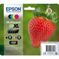 Epson Strawberry Multipack Fragole 4 colori Inchiostri Claria Home 29XL Resa elevata (XL), 11,3 ml, 6,4 ml, 470 pagine, 1 pz, Confezione multipla