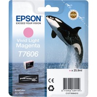 Epson Vivid Magenta chiaro T7606 Inchiostro a base di pigmento, 25,9 ml, 1 pz