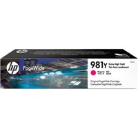 HP Cartuccia magenta originale ad altissima capacità PageWide 981Y Resa extra elevata (super), Inchiostro a base di pigmento, 183 ml, 16000 pagine, 1 pz