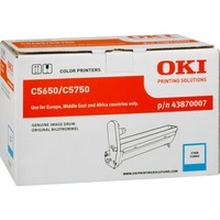 OKI Cyan image drum for C5650 / C5750 Originale, Tamburo Originale, OKI C5650, C5750, 20000 pagine, Stampa laser, Ciano, Nero, Argento