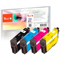 Peach PI200-551 cartuccia d'inchiostro 4 pz Compatibile Resa standard Nero, Ciano, Magenta, Giallo Resa standard, 6,8 ml, 4,9 ml, 385 pagine, 4 pz, Confezione multipla