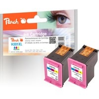 Peach PI300-486 cartuccia d'inchiostro 2 pz Compatibile Resa elevata (XL) Ciano, Magenta, Giallo Resa elevata (XL), 13 ml, 370 pagine, 2 pz, Confezione multipla