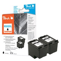 Peach PI300-655 cartuccia d'inchiostro 2 pz Compatibile Nero Inchiostro a base di pigmento, 15 ml, 335 pagine, 2 pz, Confezione multipla