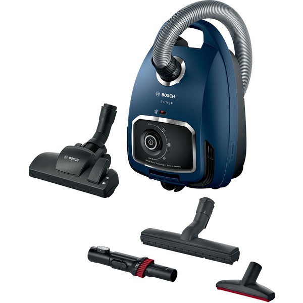 Bosch Home Serie 6 BGL6XSIL3 aspirapolvere a traino 4 L A cilindro Secco  Sacchetto per la polvere blu, A cilindro, Secco, Sacchetto per la polvere, 4  L, Ciclonico, 69 dB