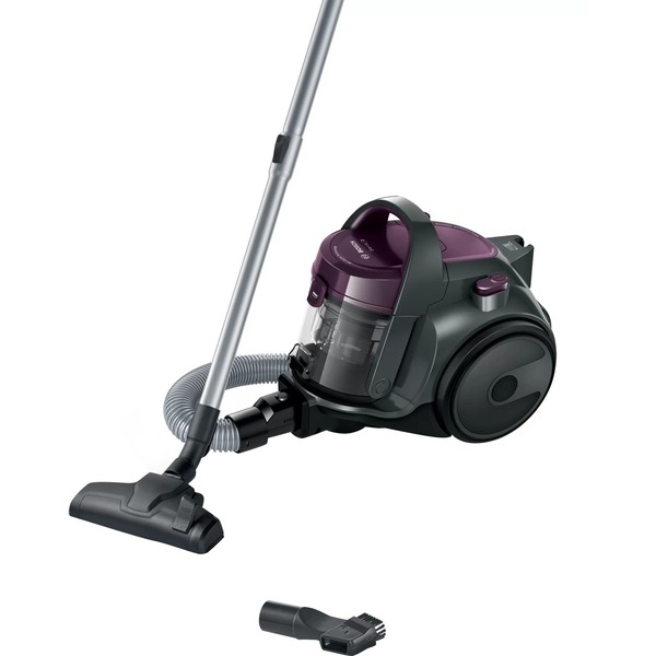 Bosch Home BGC05AAA1 aspirapolvere a traino Secco Senza sacchetto  viola/grigio, Secco, Senza sacchetto, HEPA, Ciclonico, 78 dB, Grigio