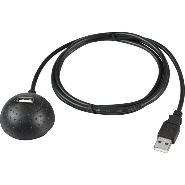 Goobay 68913 Cavo Prolunga USB 2.0 Tipo A - 1,5 Metri, Nero, Con Supporto