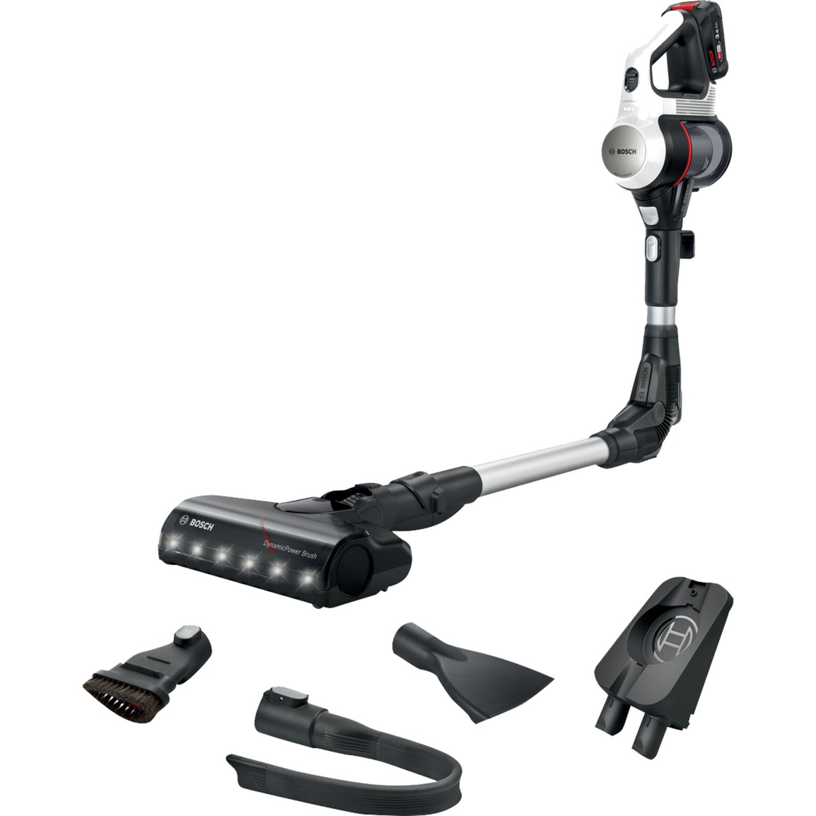 BOSCH BBS711W - Aspirateur Balai Multifonction sans fil Unlimited blanc - batterie Power For All 18 V lithium-ion 3Ah-image