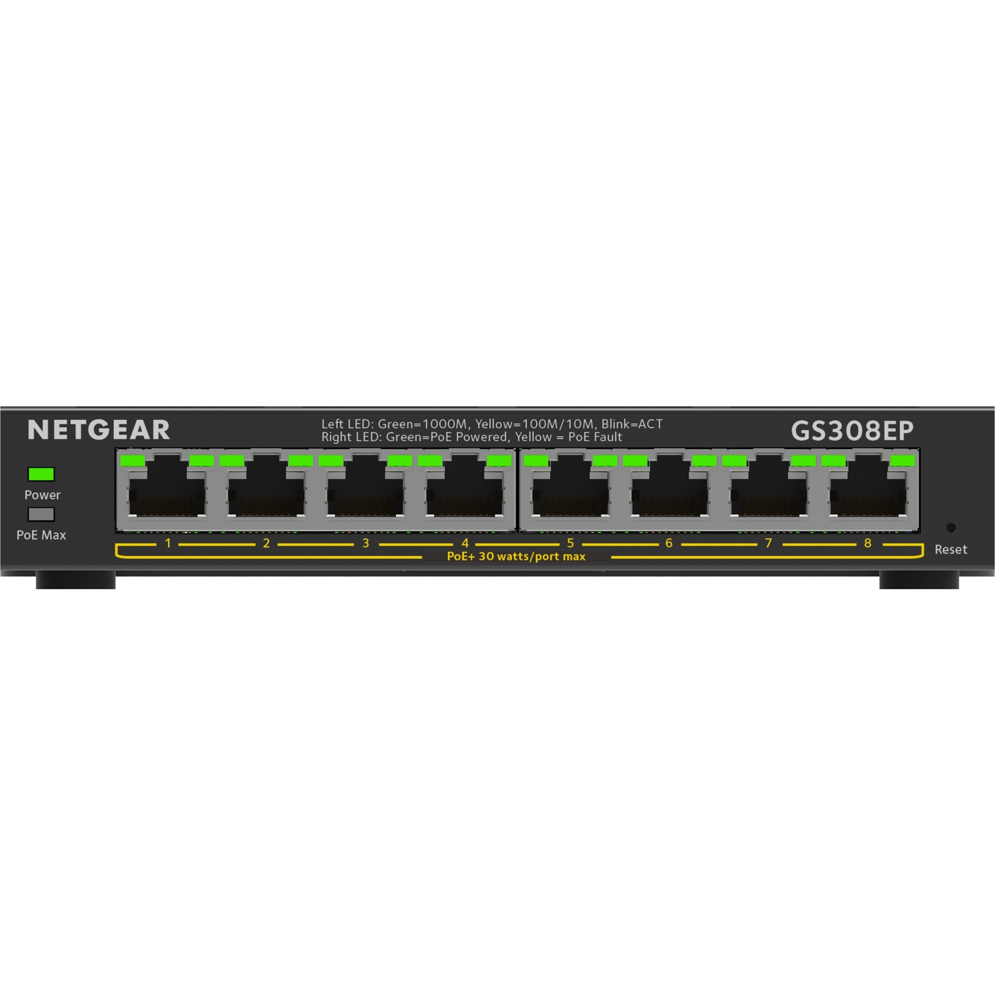 8-Port Gigabit Ethernet PoE+ Plus Switch (GS308EP)...