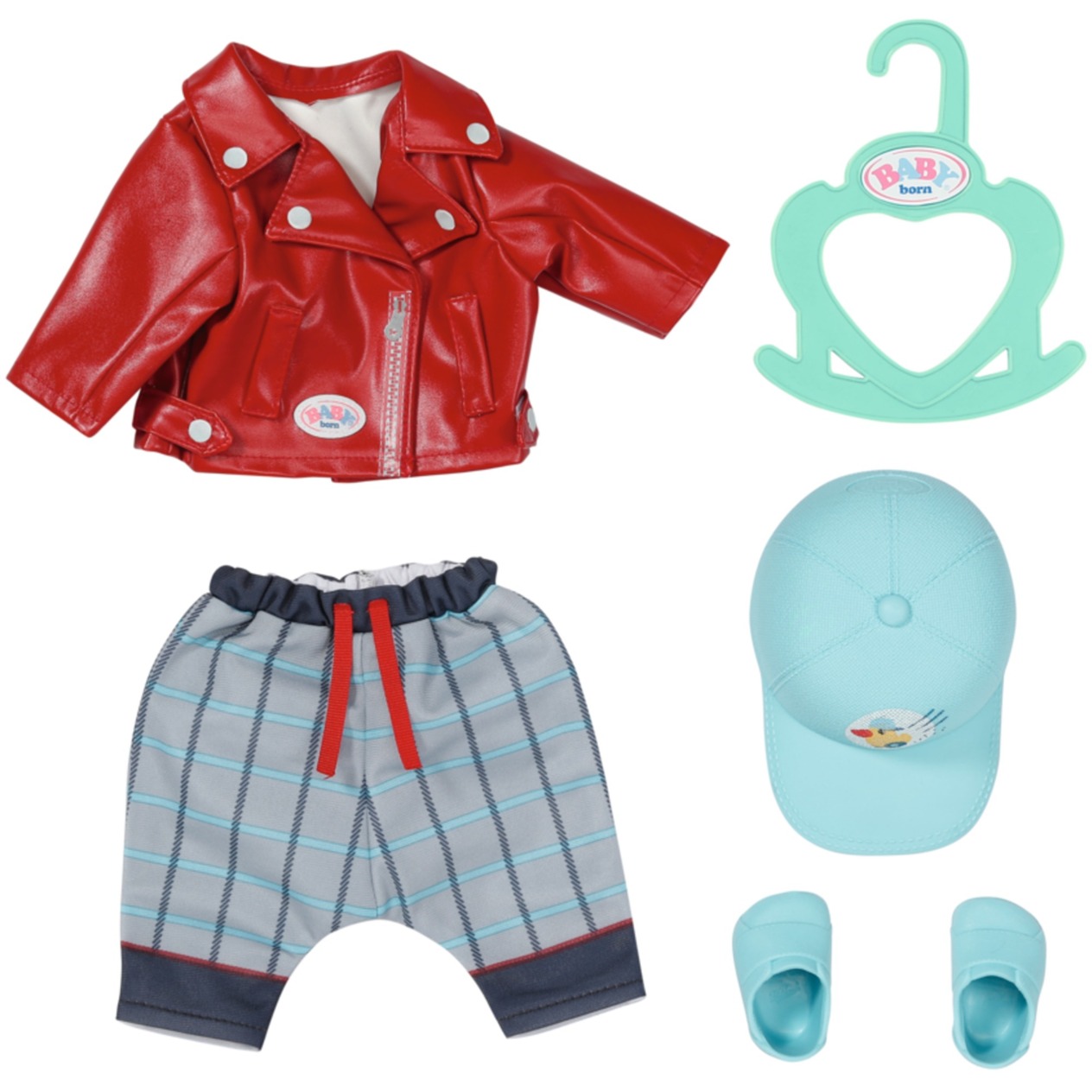 Baby Born Little Cool Kids Completino - Per Bambole Da 36 Cm - Include Giacca, Pantaloni, Cappellino E Altro - Facile Per Le Mani Piccole - Promuove Empatia E Abilità Sociali - Età: 2+ Anni-image