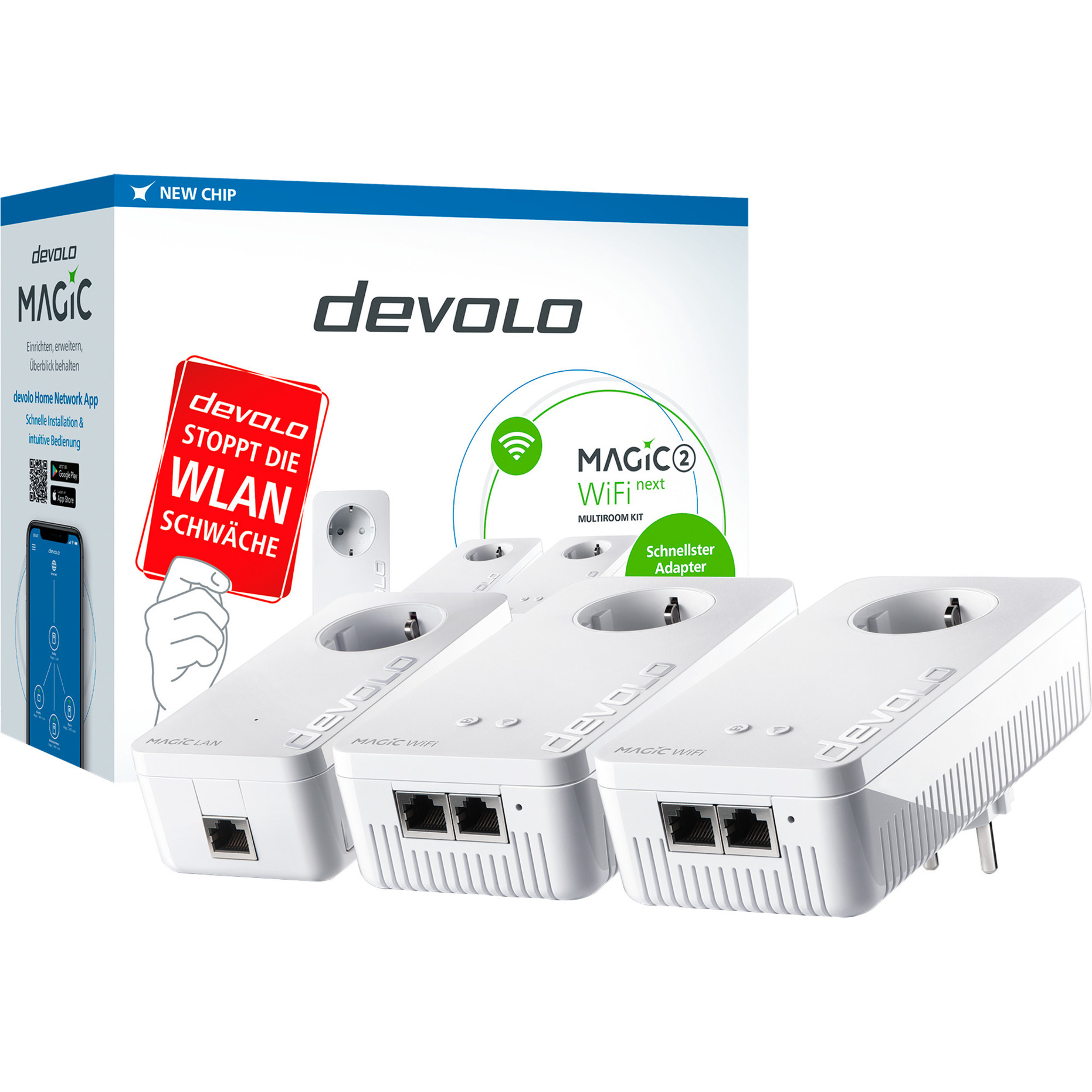 Devolo Magic 2 Wifi Next Multiroom Kit 2400 Mbit/S Ethernet/Lan Bianco 3 Pezzo/I-image
