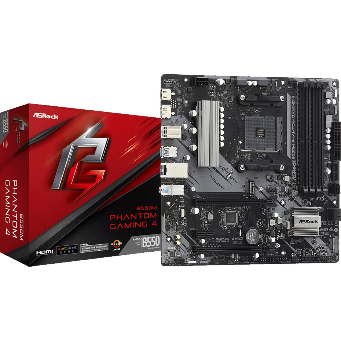B550M Phantom Gaming 4 AMD B550 Socket AM4 micro
