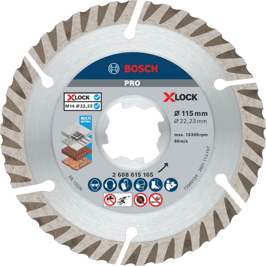 PRO Disco Da Taglio Diamantato X-LOCK Multimateriale, Ø 125 Mm, Lama-image