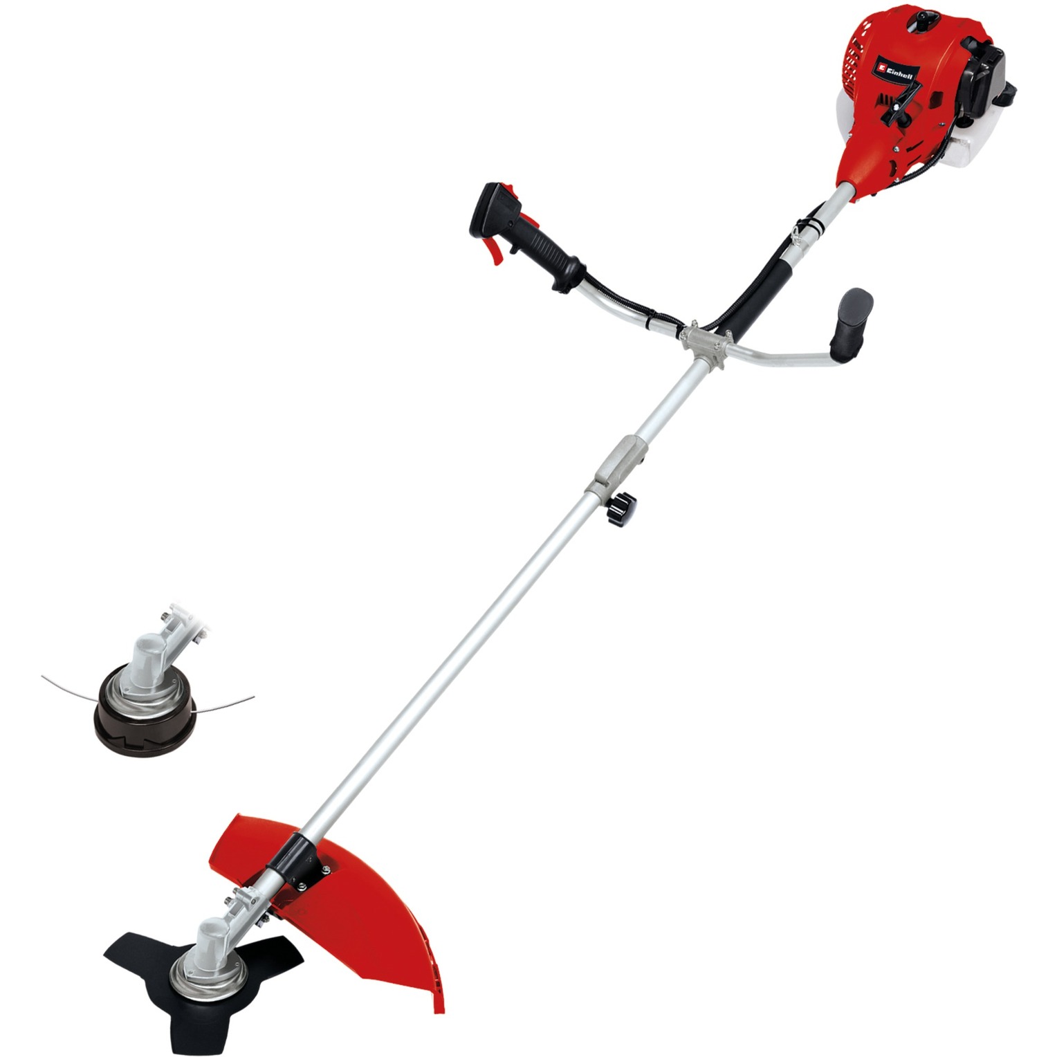 Einhell GC-BC 25/1 I As Decespugliatore A Scoppio (Motore 2 Tempi A Miscela, 25.4 Cm³, Potenza 0,6 Kw, Taglio Filo 42Cm, Diam. Filo 2 Mm, Lungh. Filo 4 M, Taglio Lama 23 Cm, Impugnatura Corna Di Bue, Asta Separabile, Incl. Lame E Rocchetto Filo)