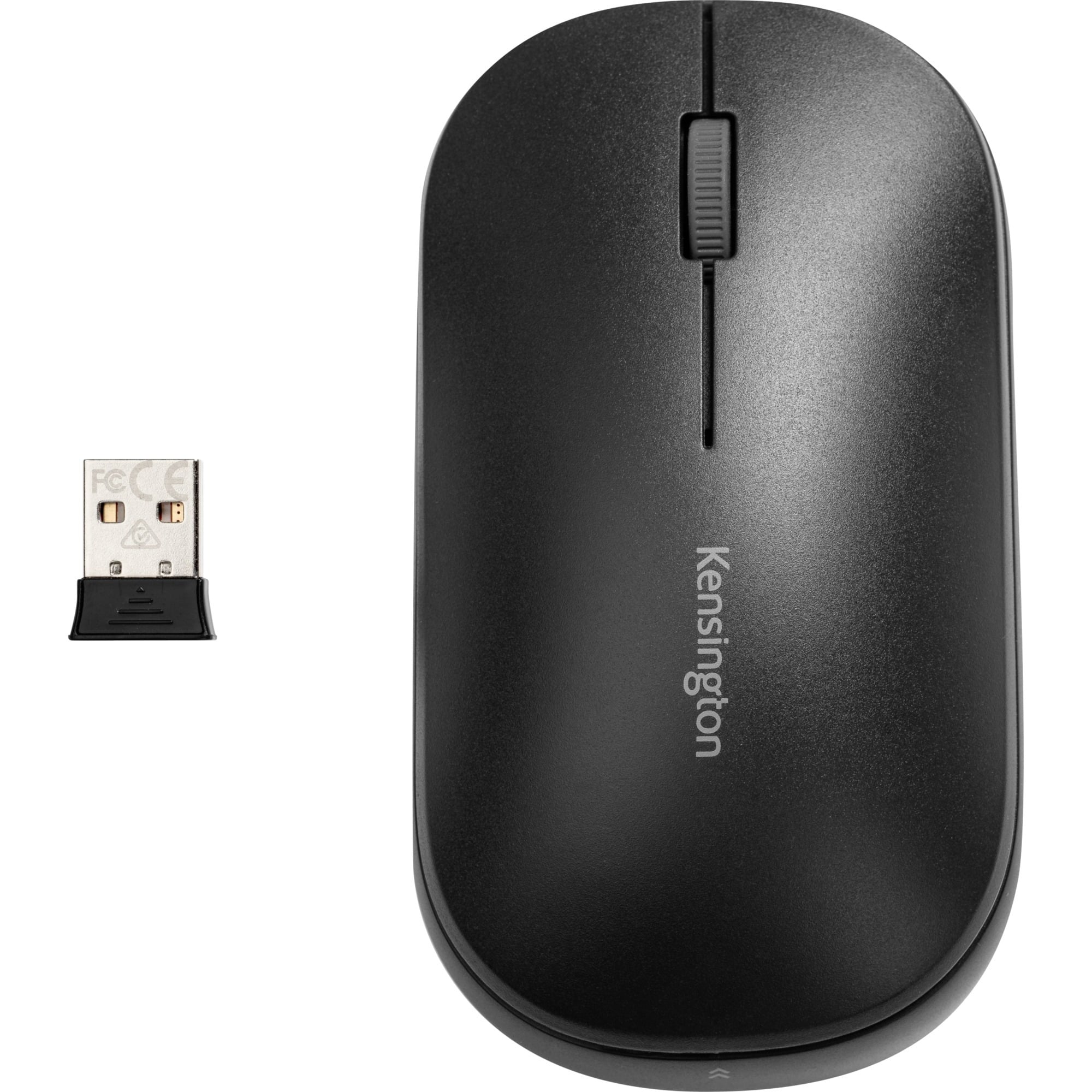 Kensington Mouse Wireless Doppio Suretrack, Design Ambidestro E Sottile, Compatibile Con Chrome, Mac, Windows & Android, Nero, K75298WW