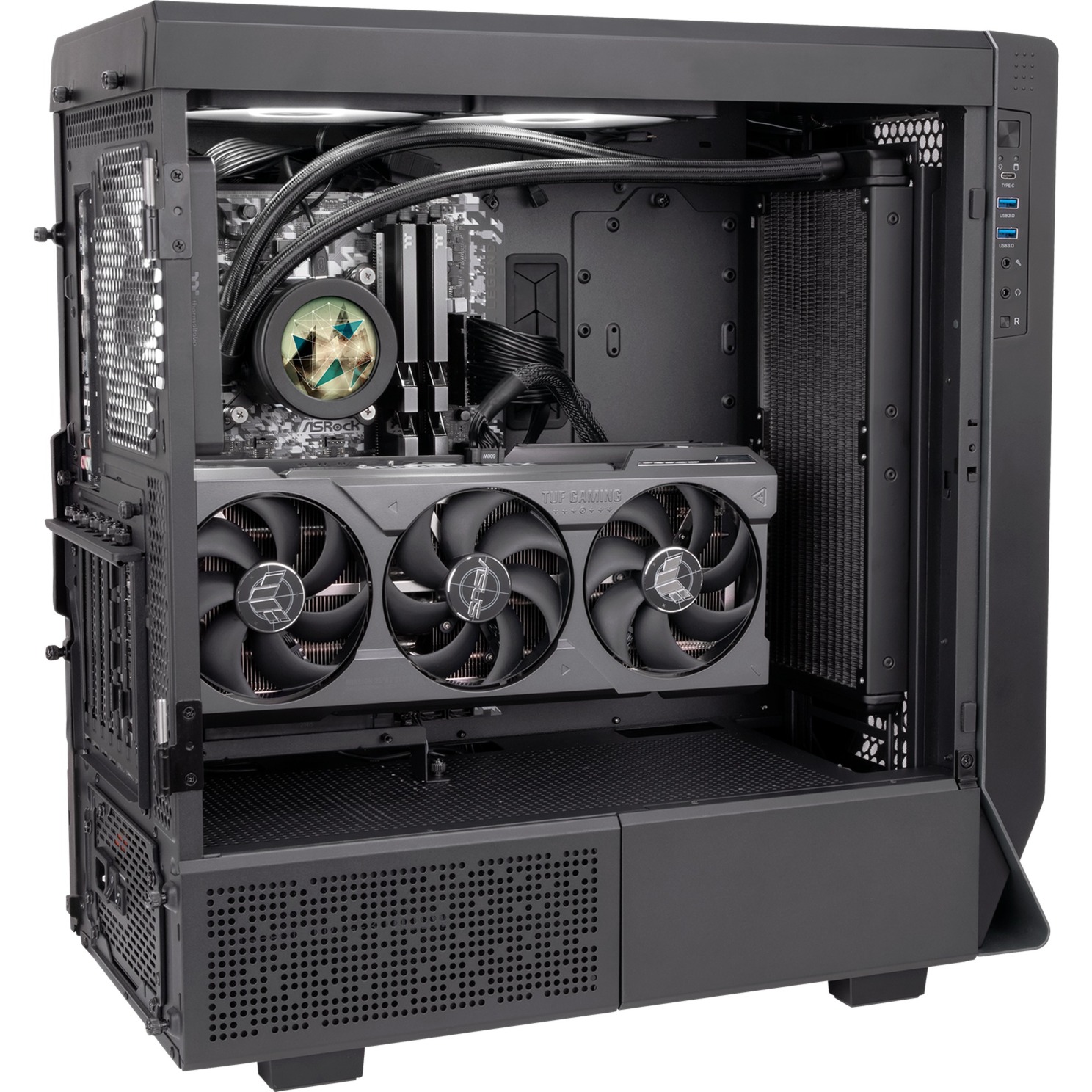 Thermaltake CL-W374-PL14BL-A, Raffreddamento ad acqua Nero