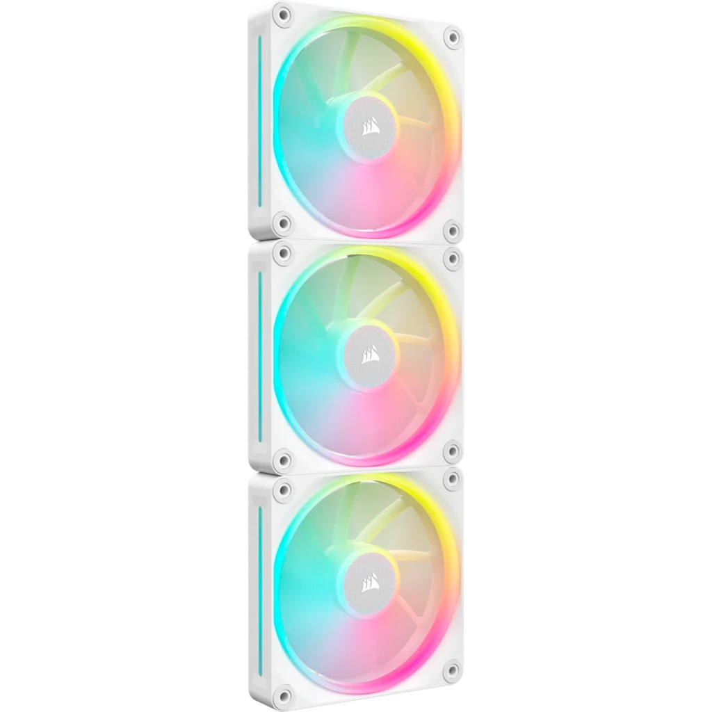 Corsair Icue Link LX120 Rgb 120 Mm Pwm Ventole Confezione Tripla – Doppio Anello Luminoso – Include Icue Link System Hub – Tecnologia Corsair Airguide – Bianco