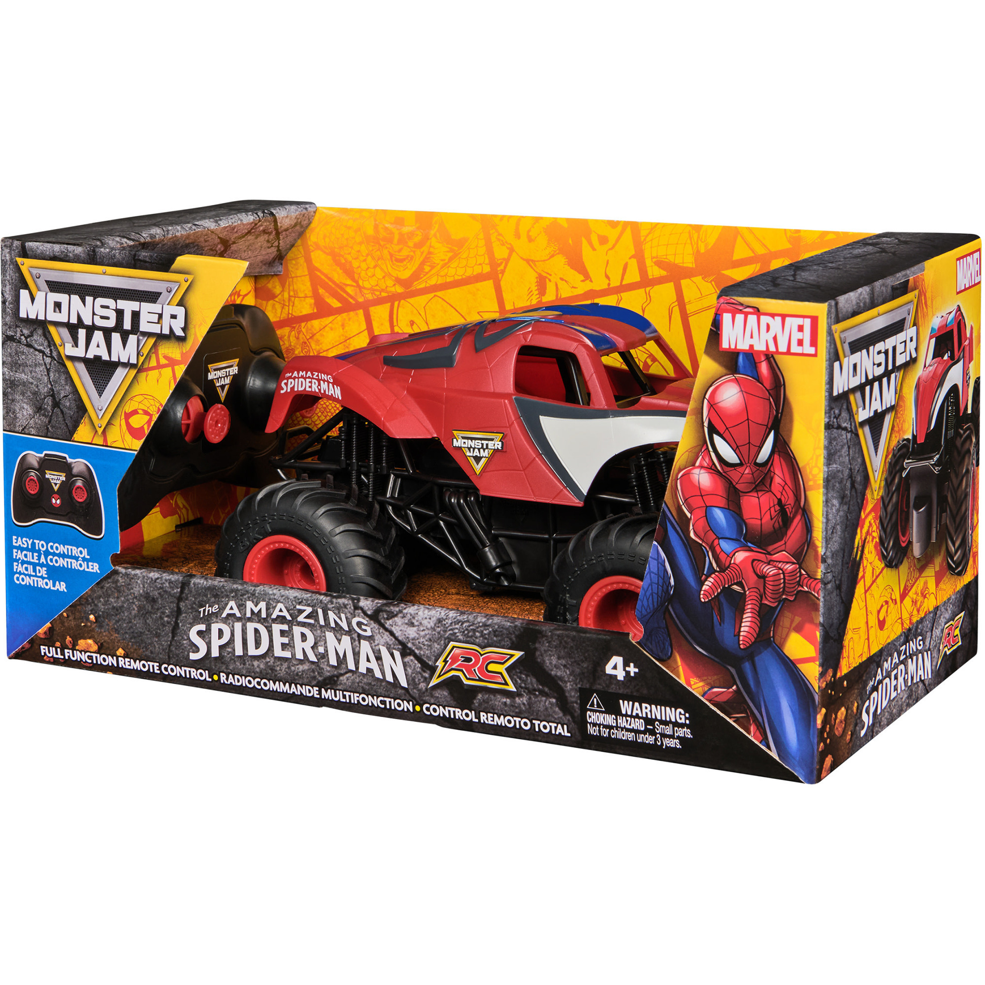 Monster Jam, Marvel The Amazing Spider-Man Rc Monster Truck, Scala 1:24, Giocattoli Per Bambini Per Ragazzi E Ragazze Dai 4 Anni In Su-image