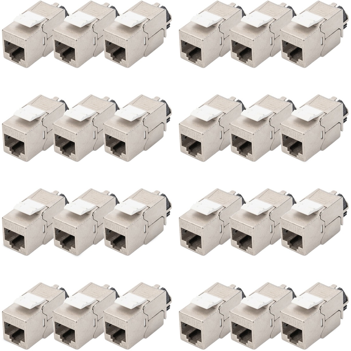 Digitus Modulo Keystone Cat-6A Schermato - 24 Pezzi - Jack RJ45 - 500 Mhz 10Gbase-T - Awg 26-22 - Progettabile - Con Leva Di Bloccaggio - Montaggio Senza Attrezzi
