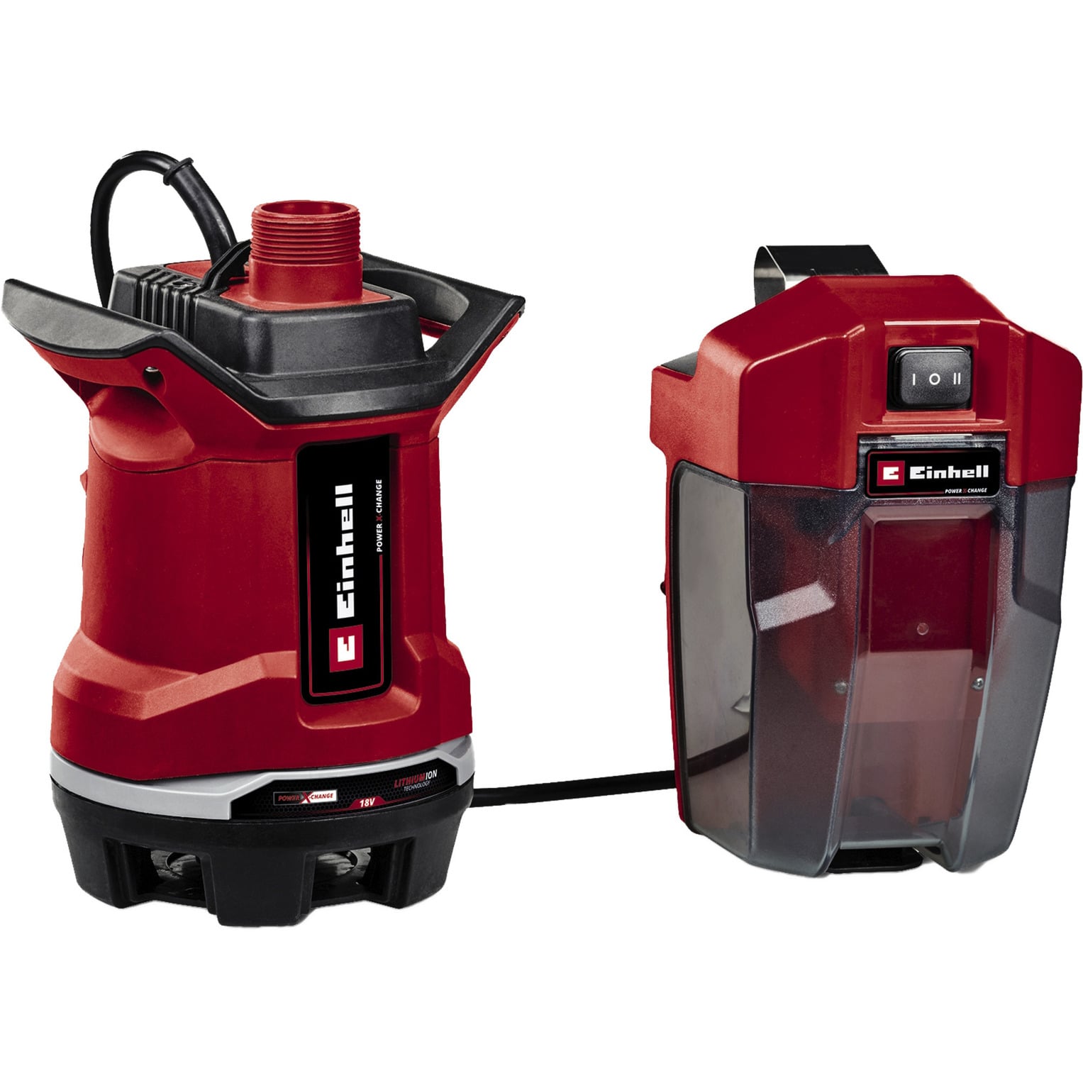 Einhell Pompa Per Acque Scure A Batteria GE-DP 18/25 Li-Solo Power X-Change (18 V, 7.500 L/Ora, Prevalenza Di 5 Metri, Modalità Eco E Boost, Batteria Esclusa)