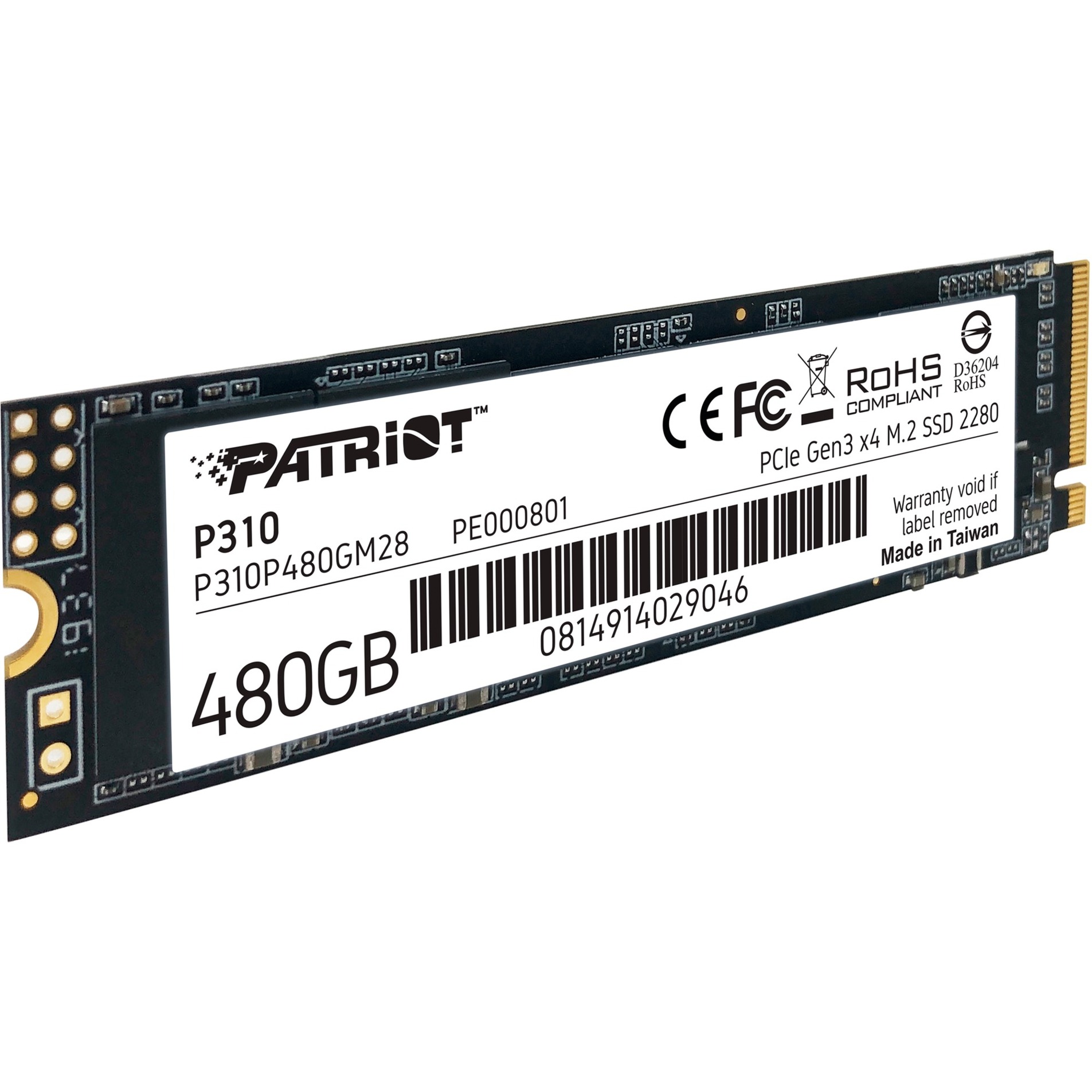 P310 M.2 480 GB PCI Express 3.0 NVMe