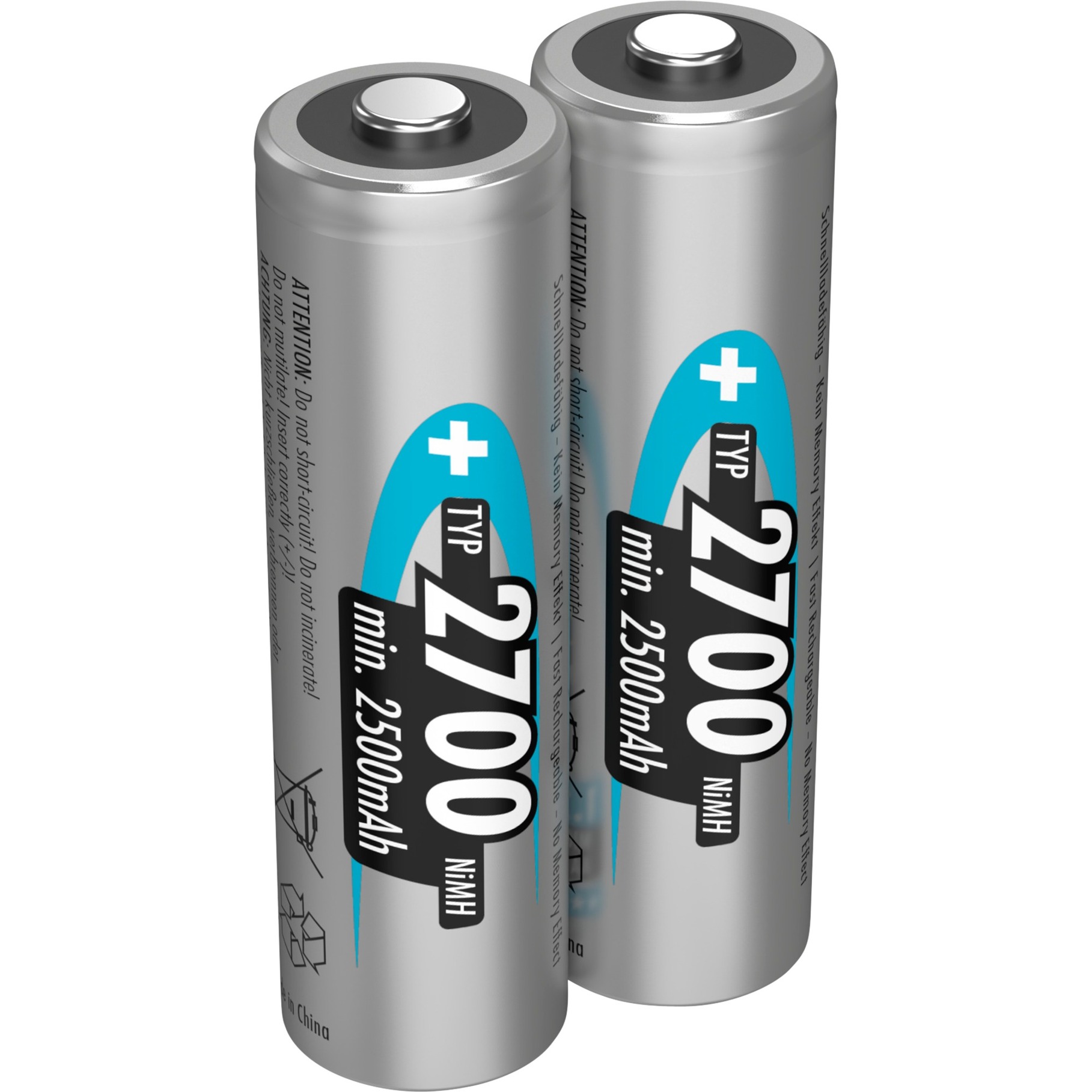Blister 2 X Accu, Aa, 2700Mah AA / HR6 Nichel-Metallo Idruro (Nimh), Batteria-image