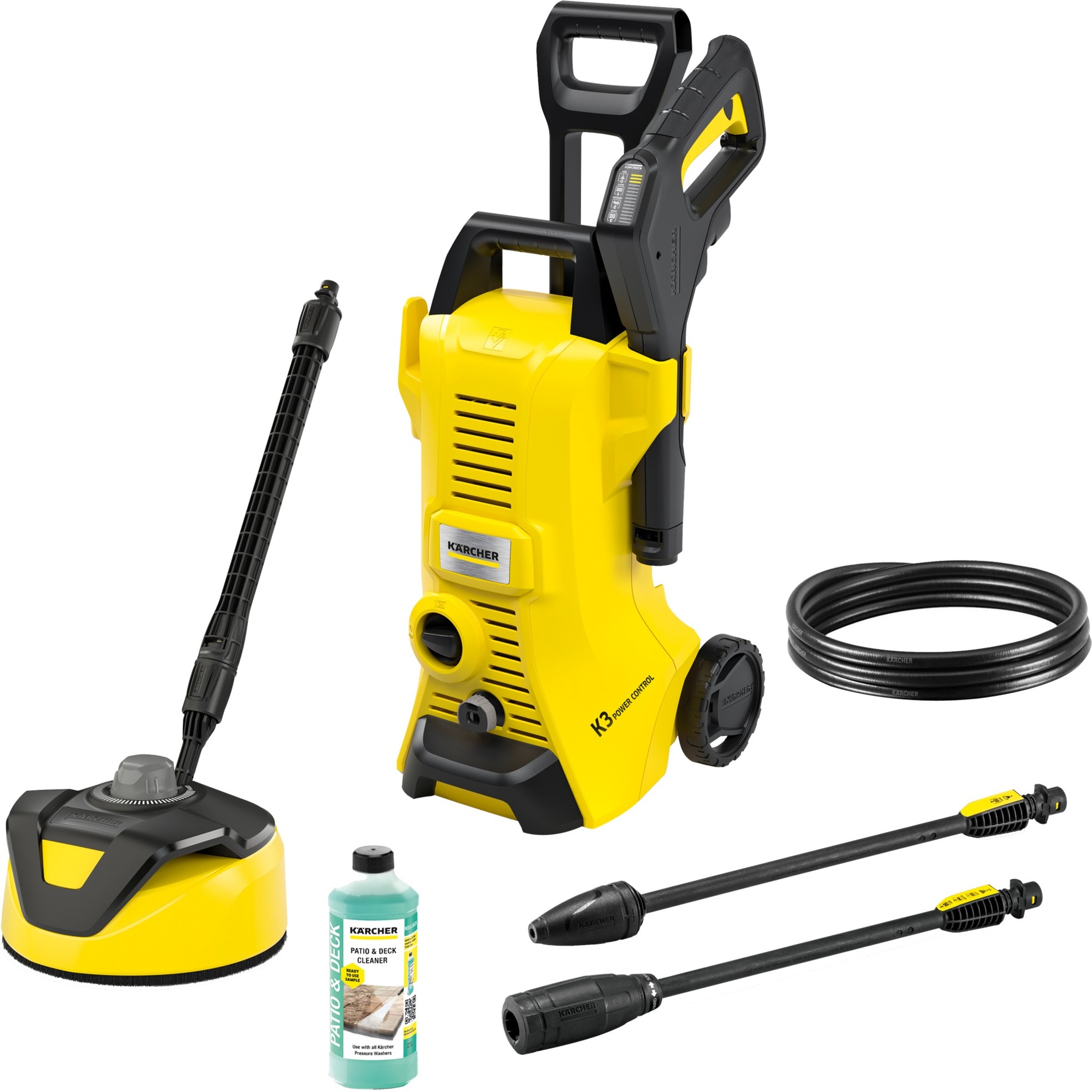 Karcher K 3 Power Control Home T 5 Idropulitrice a Freddo 120 Bar Resa per Area 25mq Integrata con App Lavasuperfici e Detergente Inclusi