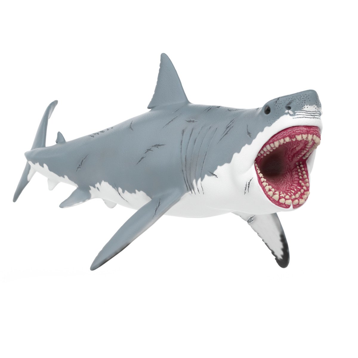 Schleich Dinosaurs | Megalodonte 15055 | Figura Dettagliata Di Squalo Preistorico Con Cicatrici | Figura Da Collezione E Gioco Per Bambini E Appassionati Di Dinosauri | Dai 3 Anni | 28 X 11 X 12 Cm-image