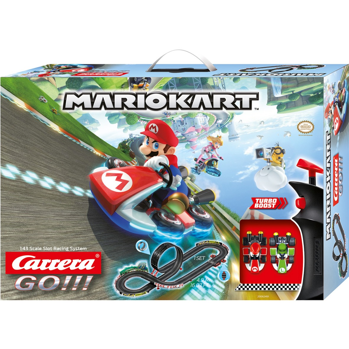 carrera nintendo mario kart 8 nero uomo