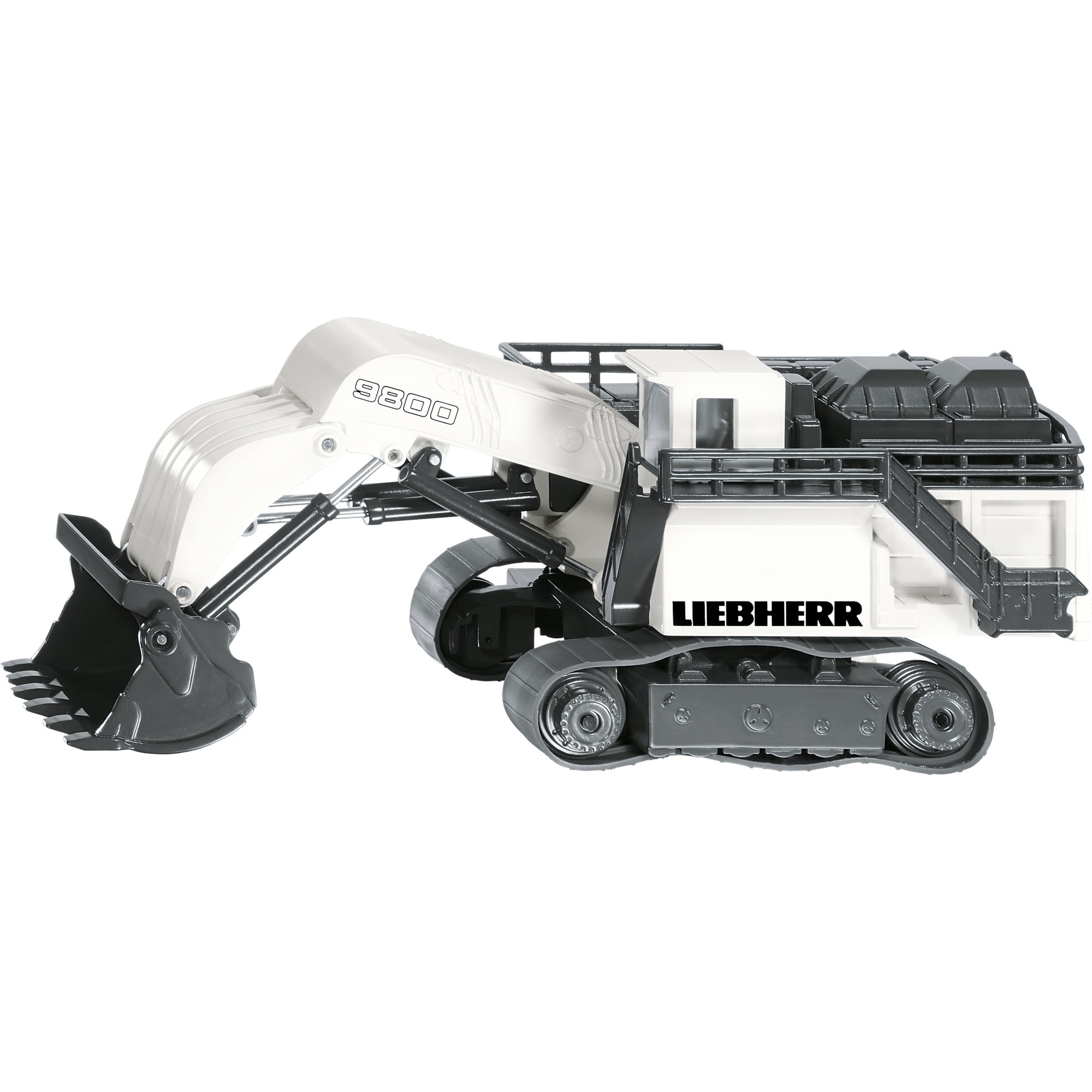 Siku 1798, Escavatore Da Miniera Liebherr R9800, 1:87, Metallo E Plastica, Bianco, Con Benna Operativa-image