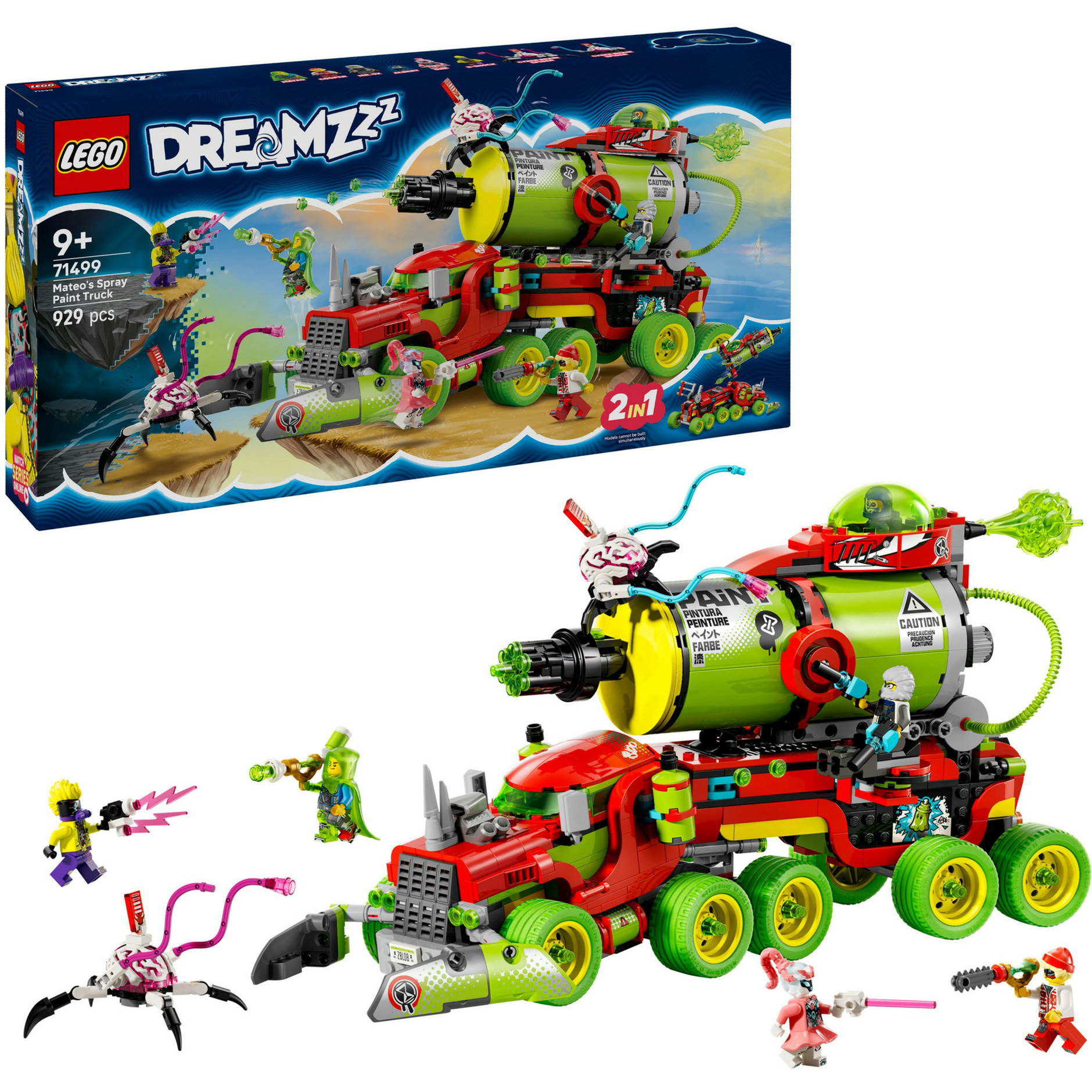Lego Dreamzzz 2 In 1 Il Camion Della Vernice Spray Di Mateo - Giocattolo Con 2 Modalità Di Costruzione, Booster Modulari E 5 Minifigure Tra Cui Cooper - Regalo Creativo Per Bambini Da 9 Anni - 71499-image
