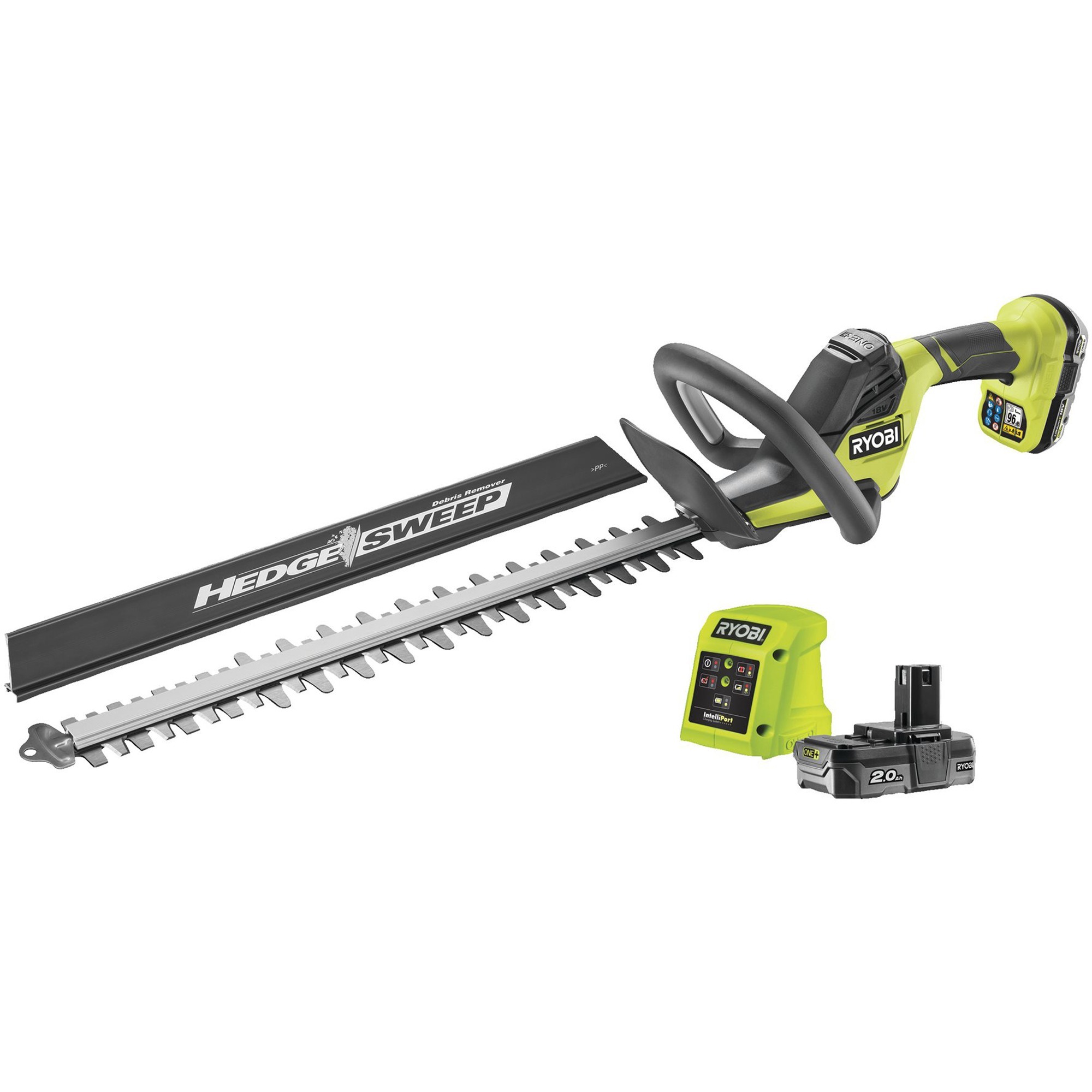 Tagliasiepi Ryobi 18V Oneplus - Linea - 50 Cm - 1 Batteria 2,0 Ah - 1 Caricatore - RY18HT50A-120