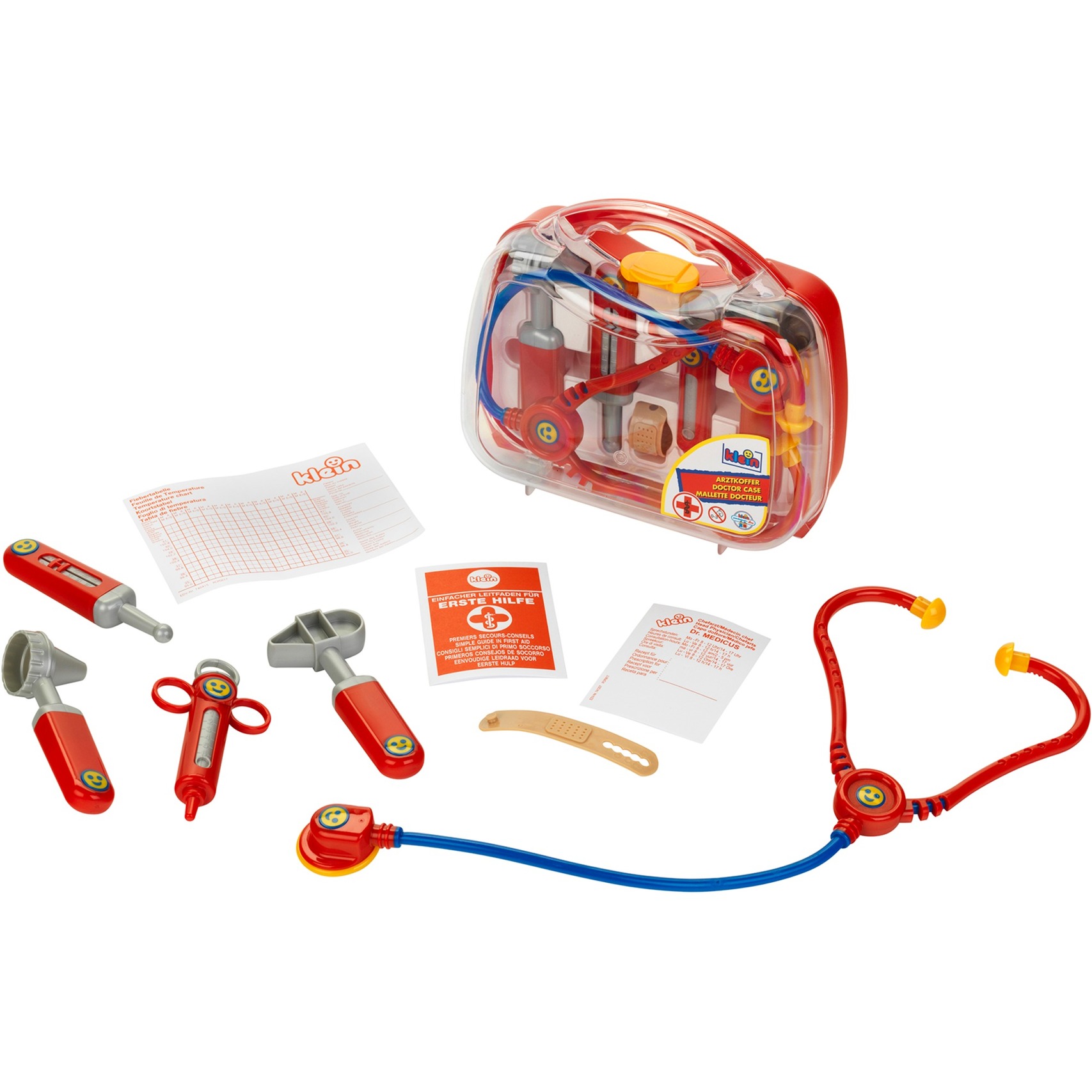 Theo Klein Valigetta Da Medico Con Accessori Stetoscopio, Siringa E Molto Altro Valigetta Con Coperchio Trasparente Dimensioni 21,5 Cm X 9 Cm X 20 Cm Giocattolo Per Bambini A Partire Da 3 Anni