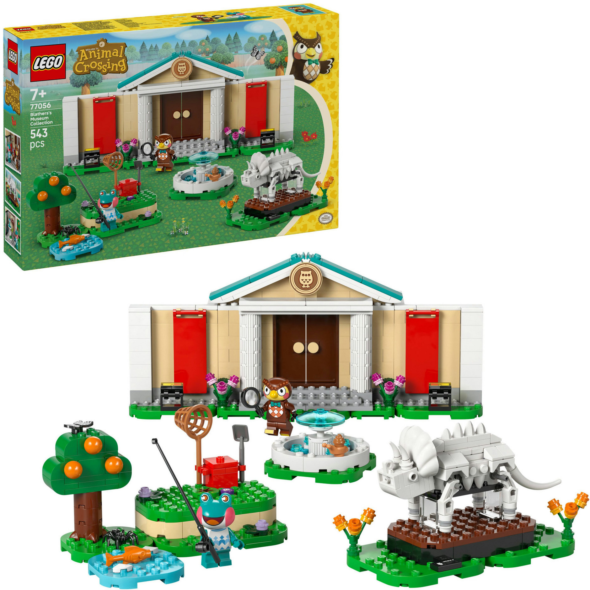 Lego Animal Crossing La Collezione Del Museo Di Blatero - Giocattolo Interattivo Con Le Minifigure Di Blatero E Gigliola E Fossili Di Dinosauro - Regalo Per Gamer, Bambine E Bambini Da 7 Anni - 77056-image