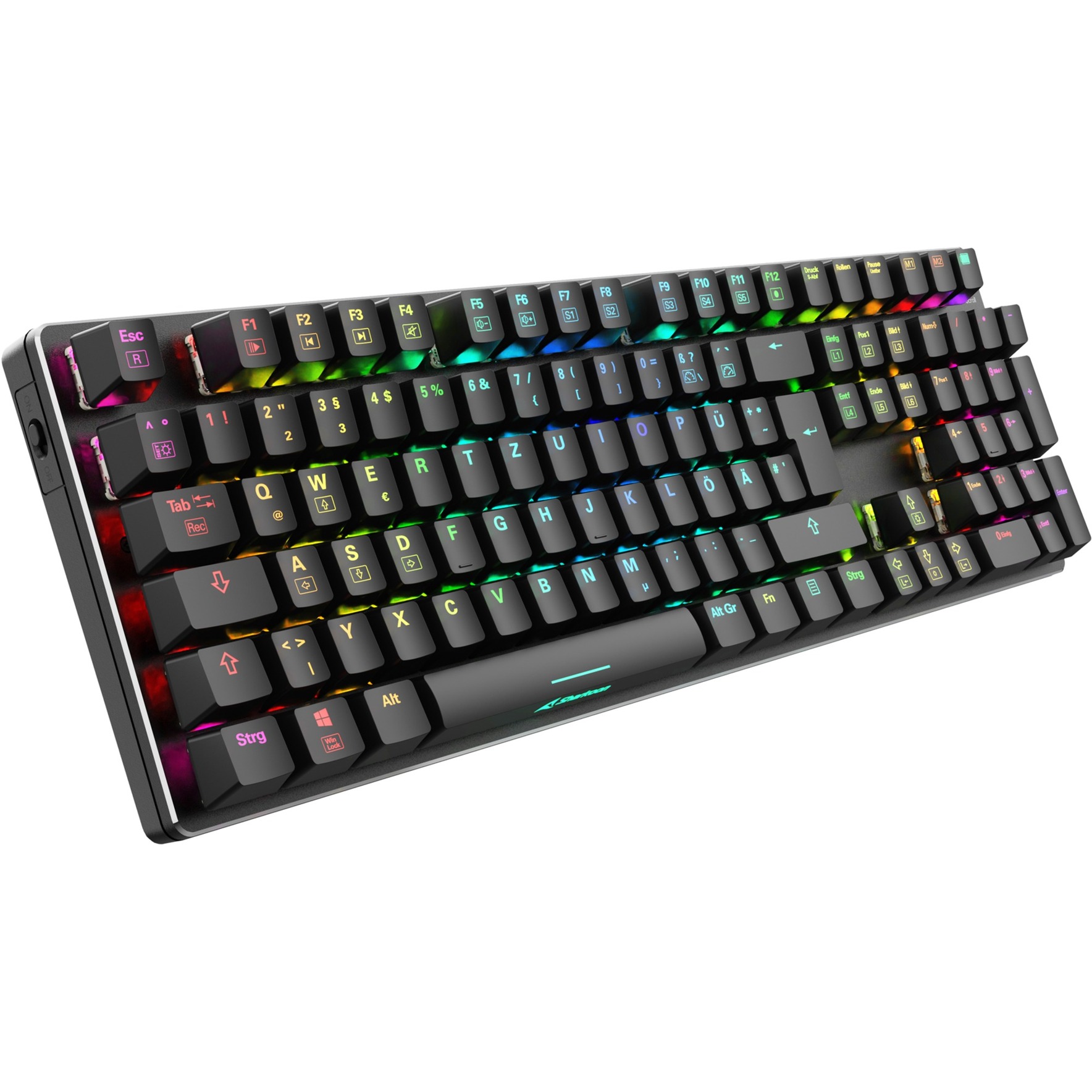 Sharkoon Skiller SGK36W Nero, Rgb, 2,4 Ghz Senza Fili, Huano Rosso