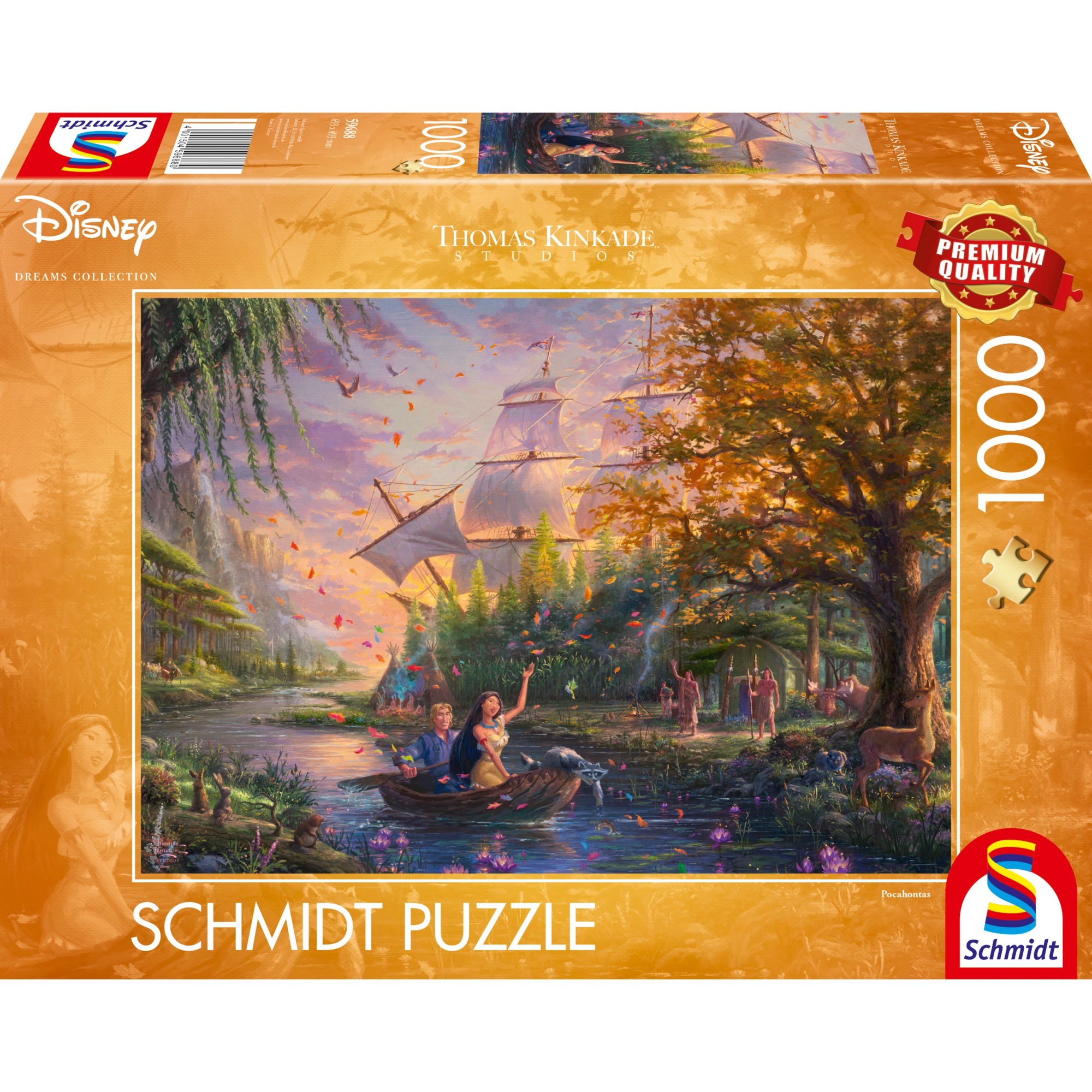 Disney Pocahontas Puzzle di contorno 1000 pz