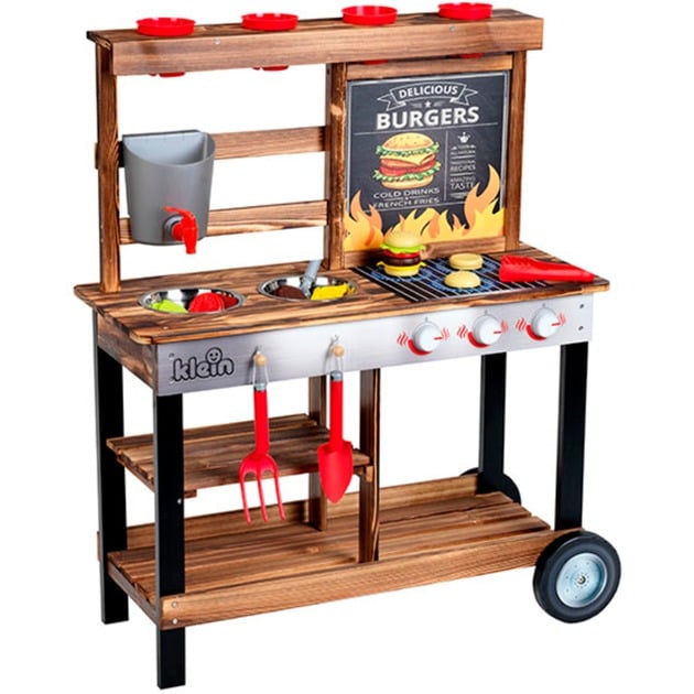 Theo Klein 2368 Cucina Estiva Bbq Country I Cucina In Legno Con Zona Per Barbecue E Piante I Con Accessori I FSC(TM)- Certificato Legno (Fsc(Tm) C188230) I Giocattolo Per Bambini Dai 3 Anni
