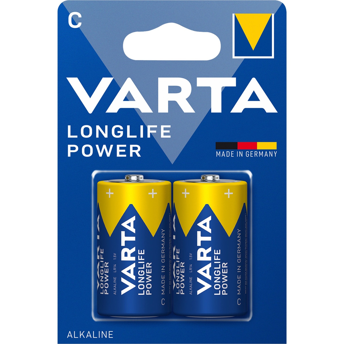 Longlife Power, Batteria Alcalina, C, Baby, LR14