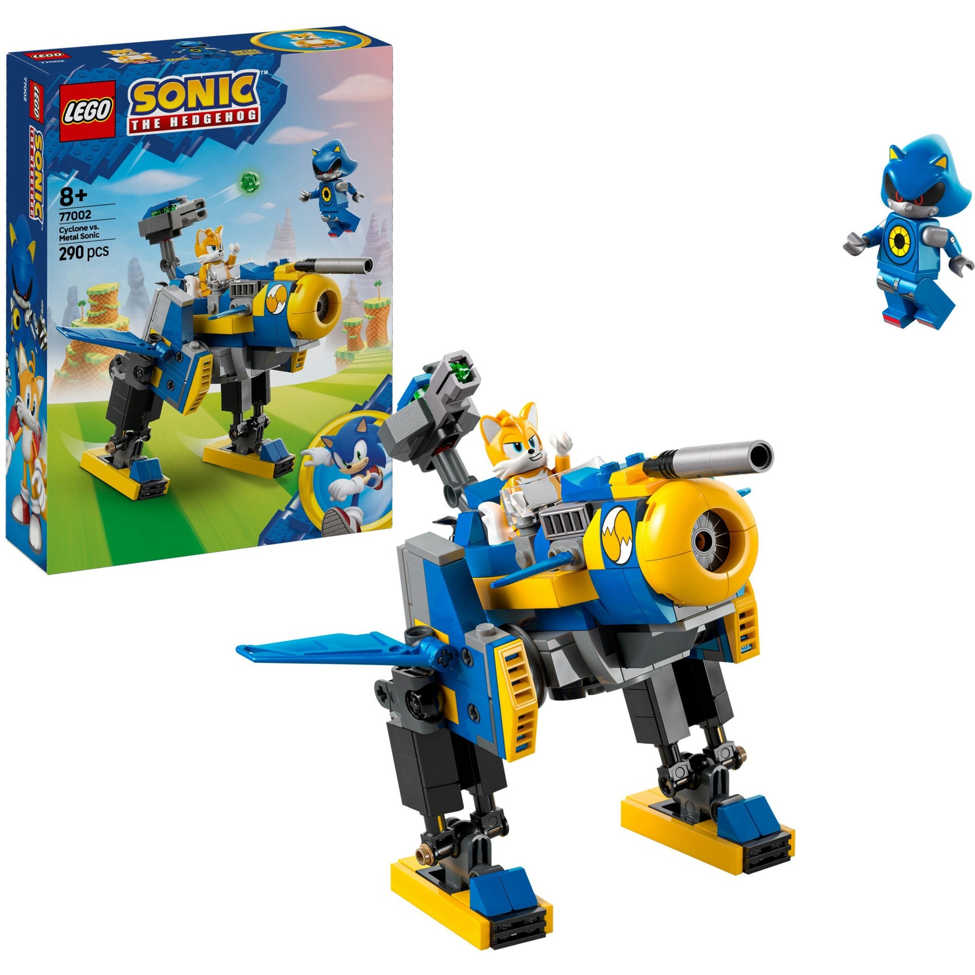 Lego Sonic Cyclone Vs. Metal Sonic, Giochi D'azione Per Bambini E Bambine Da 8 Anni In Su Con Mech Robot Giocattolo Trasformabile E Personaggio Di Tails, Idea Regalo Di Compleanno Da Collezione 77002-image