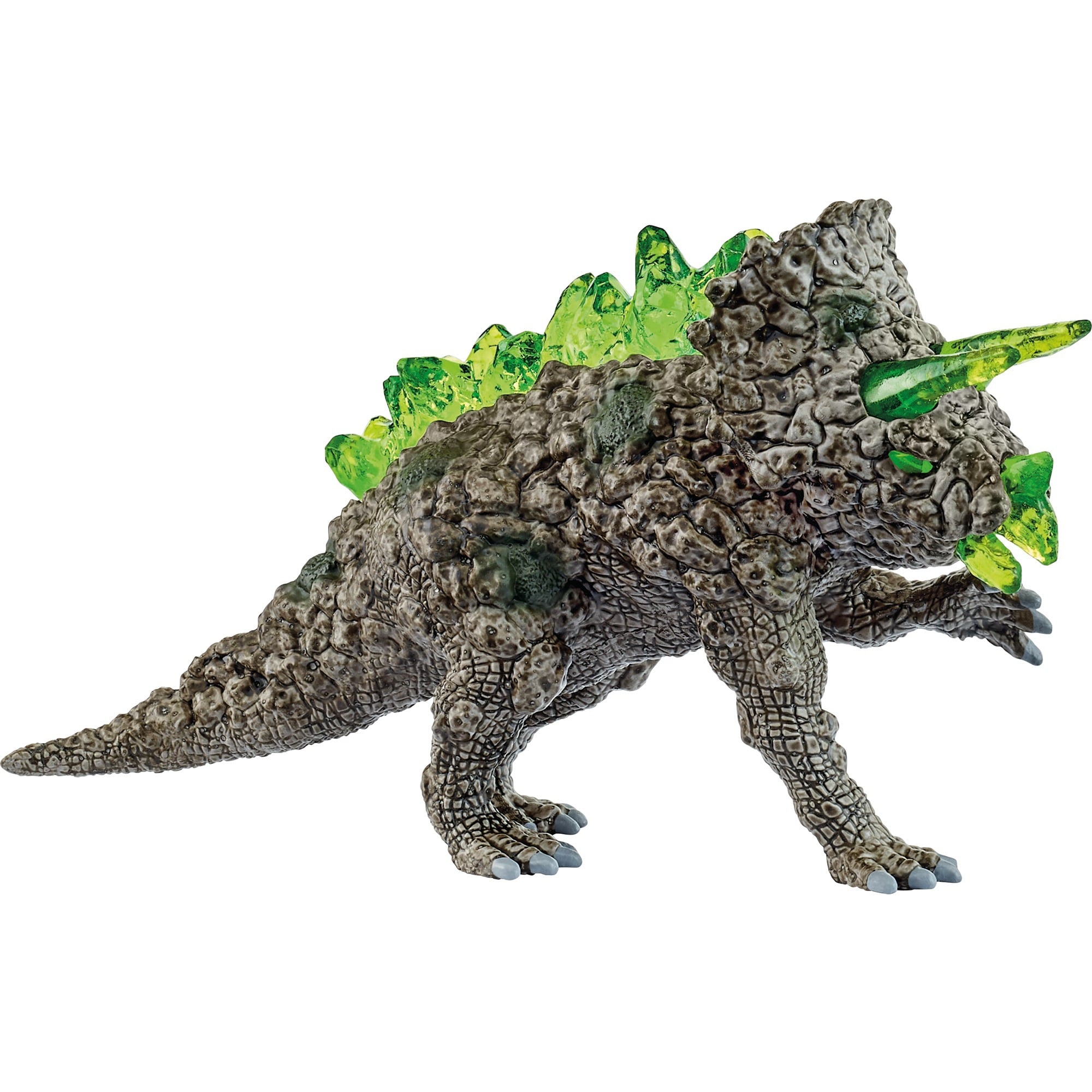 Schleich Eldrador Creatures | Triceratopo Di Pietra 70828 | Mostro Eldrador Con Cristalli Dorsali Trasparenti E Corna | Idea Regalo Per Bambini | Dai 7 Anni | 7 X 17 X 10 Cm