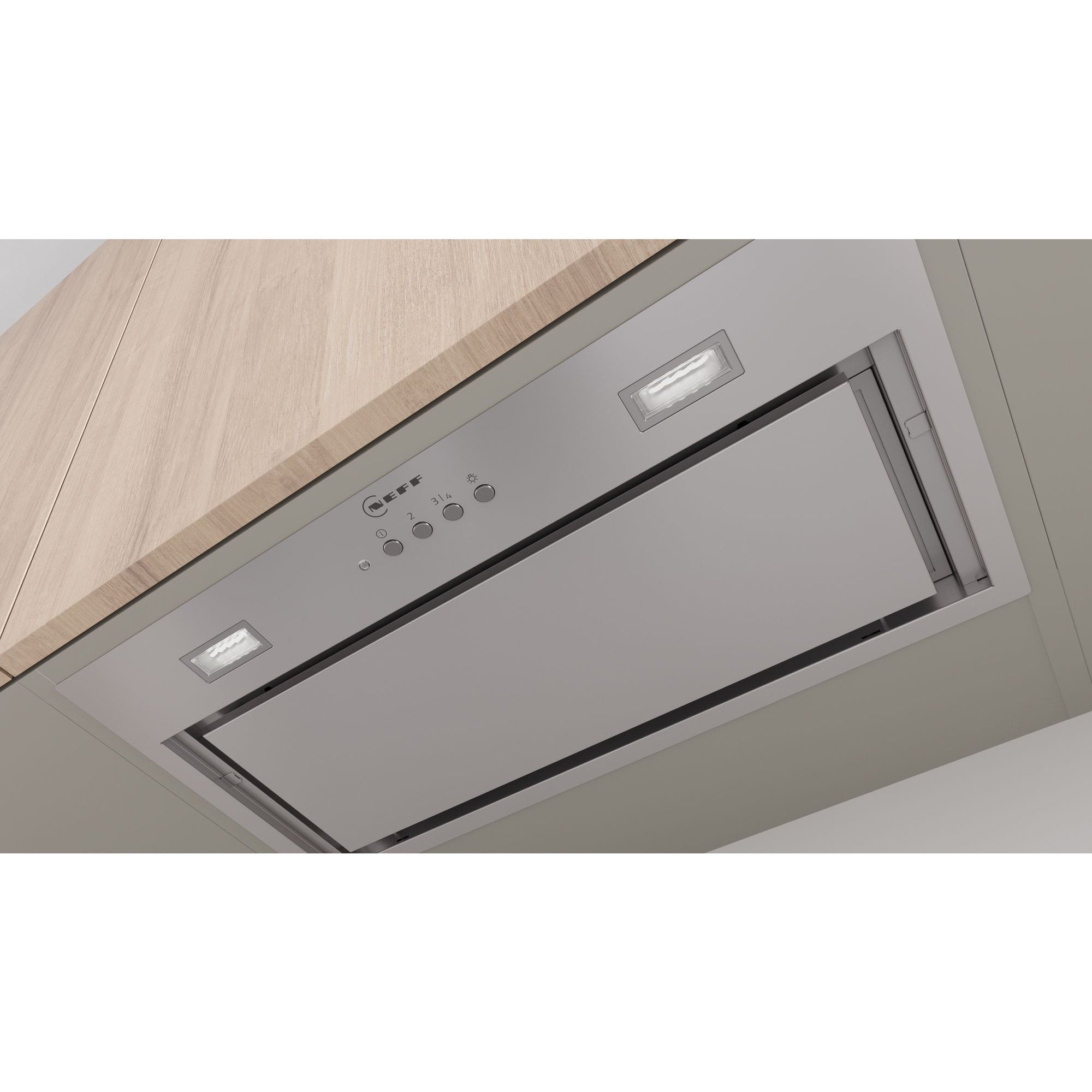 Neff D54NAC1N0, N70, Mattone Per Ventola, In Acciaio Inox, 52 Cm, 3 Livelli Di Potenza, 1 Livello Intensivo, Illuminazione A Led-image