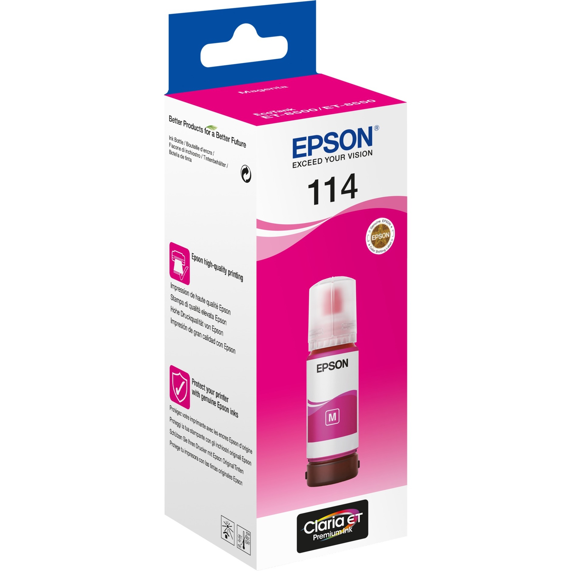 114 EcoTank Magenta ink bottle