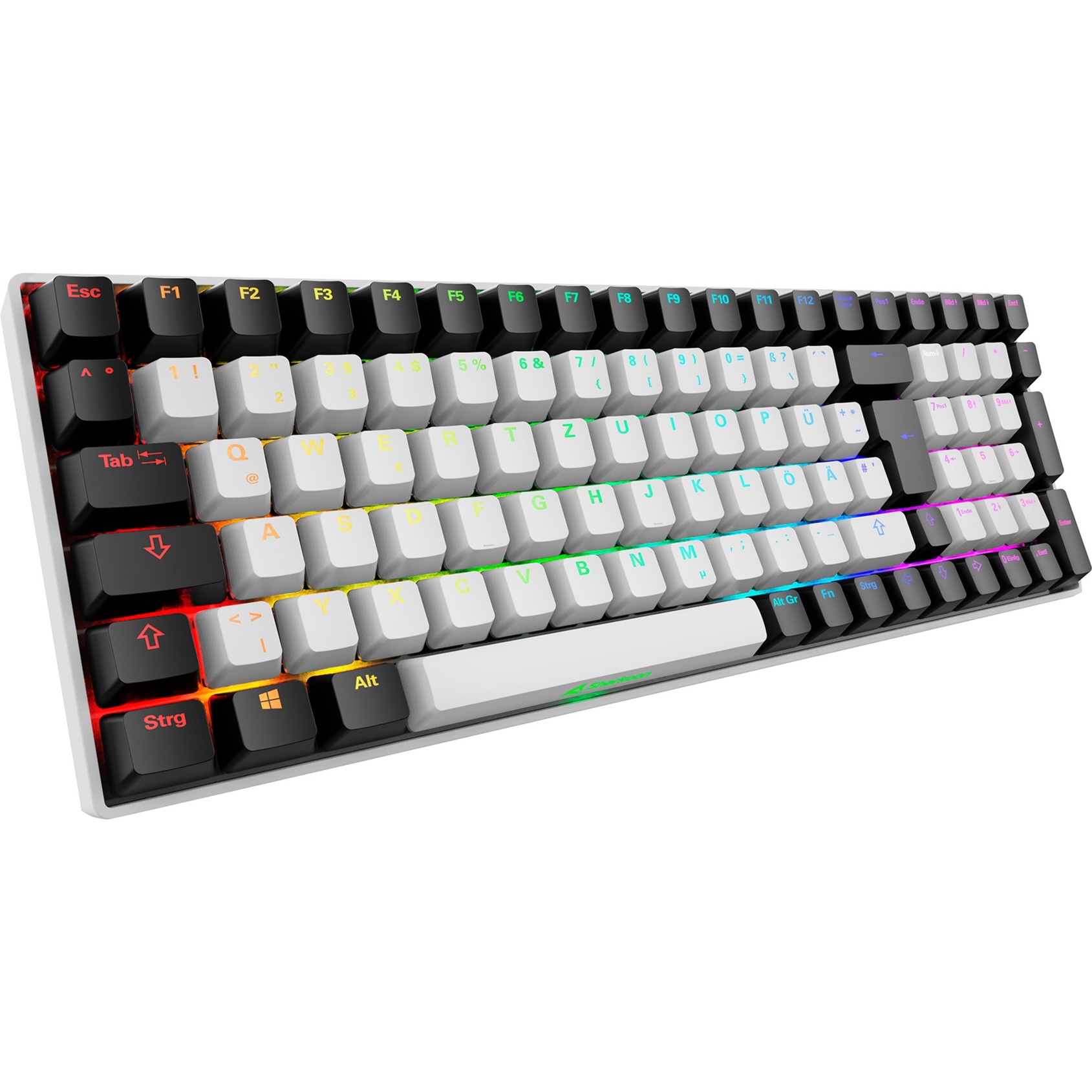 Sharkoon SGK50 S2 Bianco, Rgb, Gateron Giallo