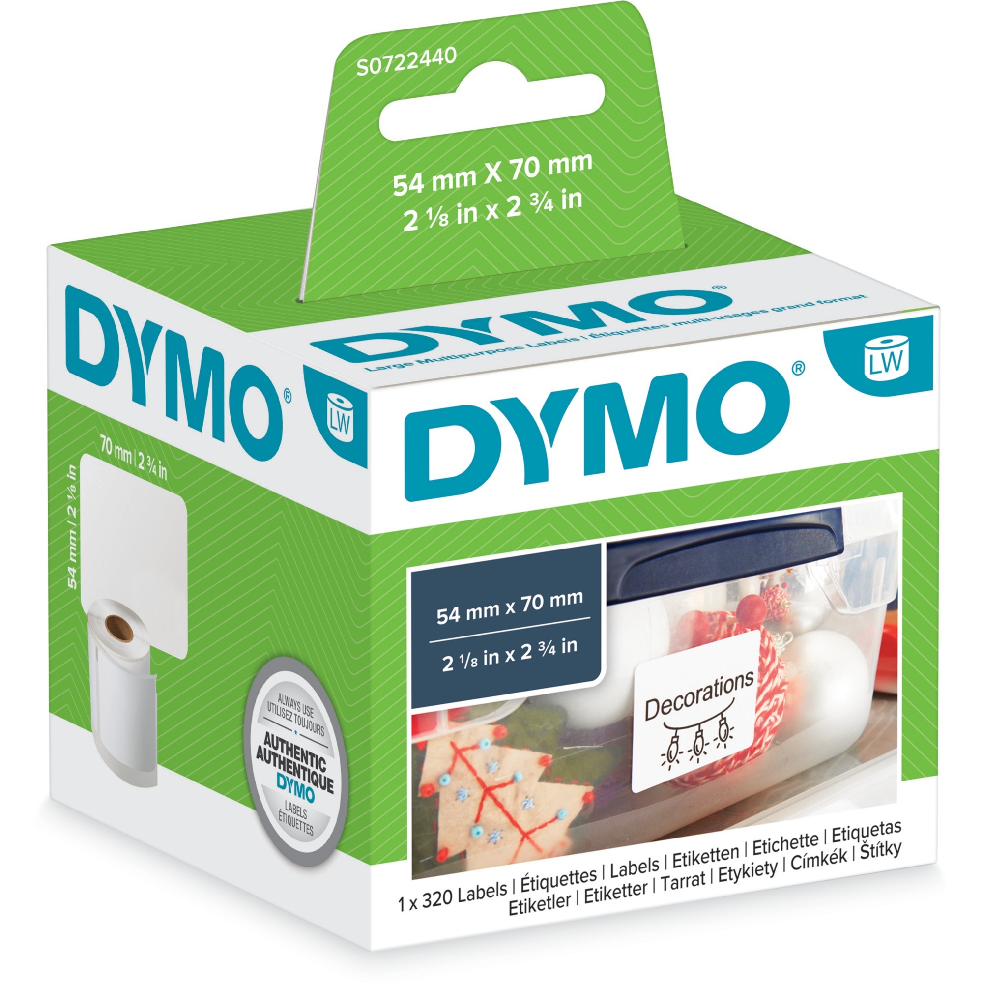 Dymo Cf320 etichette Labelwriter 54x70mm Bianco