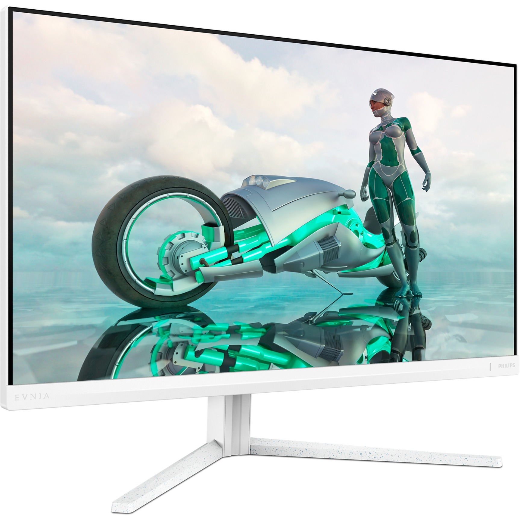 Philips Evnia 27M2N3201A - Monitor Da Gioco Full Hd Da 27 Pollici, 180 Hz, 0,5 Ms, Freesync Prem., G-Sync Comp., HDR10 (1920X1080, 2X Hdmi, Displayport) Bianco-image
