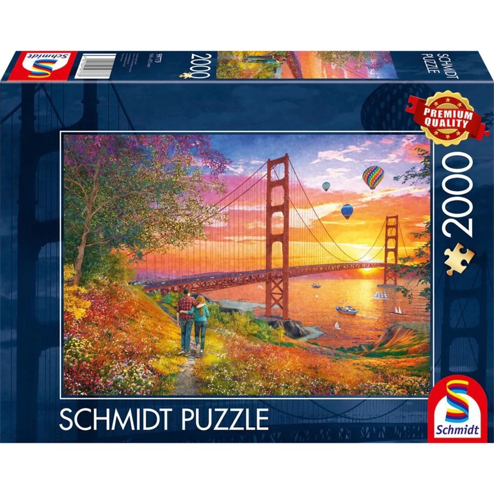Schmidt Spiele 59773 Passeggiata Al Golden Gate Bridge, Puzzle Da 2000 Pezzi, Multicolore