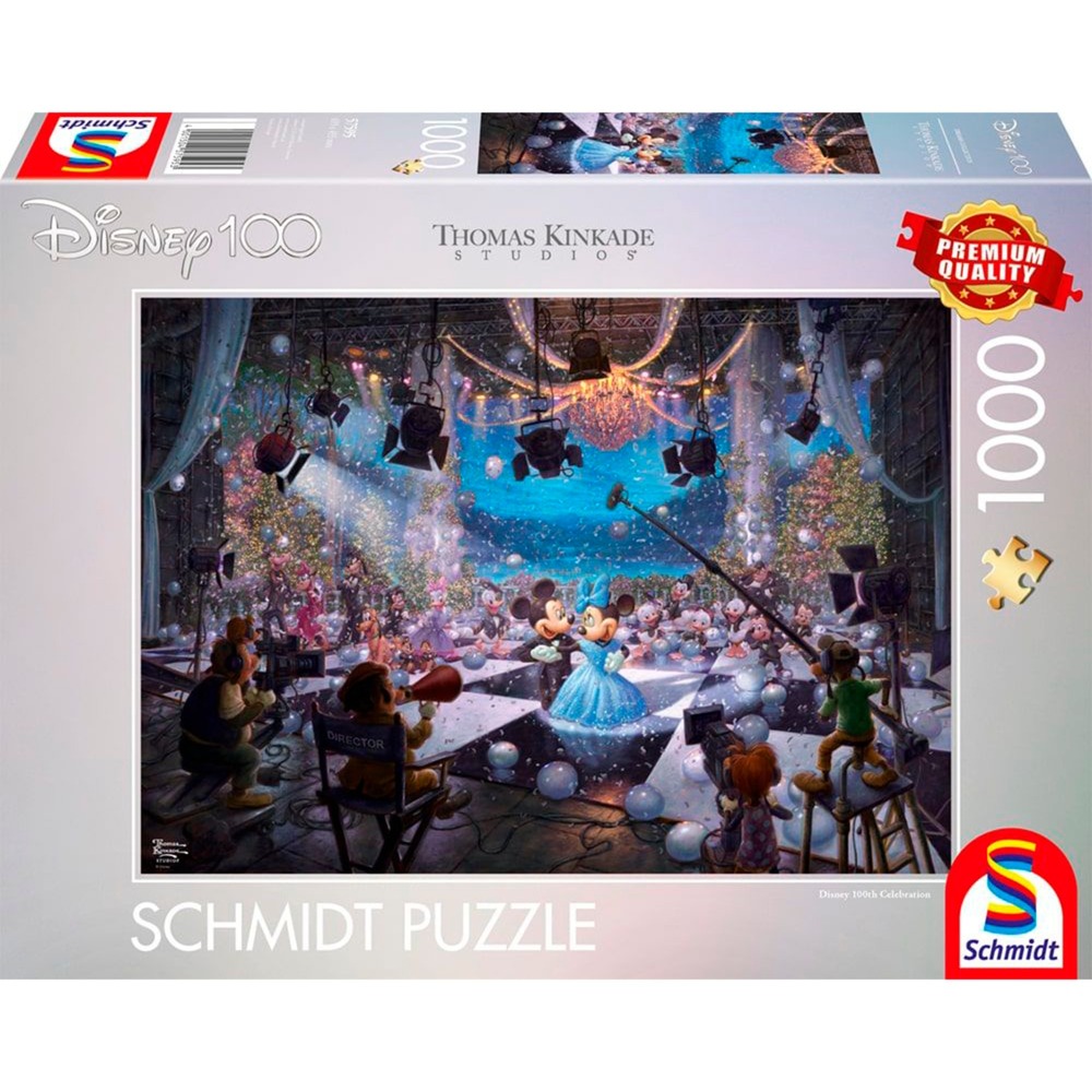 Schmidt Spiele 57595 Thomas Kinkade, Disney, Edizione Speciale 100 Anni 1, Edizione Limitata, Puzzle Da 1000 Pezzi